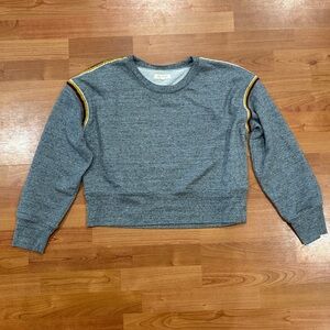 Madewell‎ Embroidered-Trim Crop Sweatshirt Large